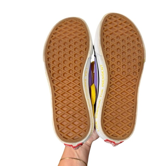 Vans The Simpsons Lisa for President Lisa 4 Prez Sk8 Hi Top Sneakers Kids Size 2 - Picture 8 of 13